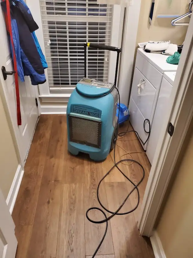 Commercial dehumidifier deployed for Flood Damage Cleanup in Pico Rivera